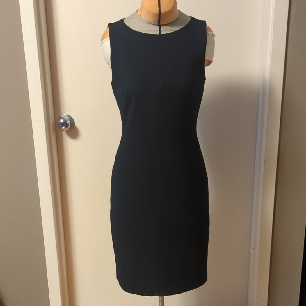Theory Black Sleeveless Mini Dress